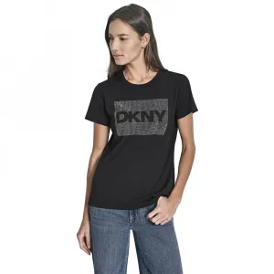 Футболка с коротким рукавом свободного кроя DKNY DJ6T1701, черный