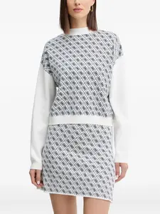 Свитер с узором Guess Usa, белый