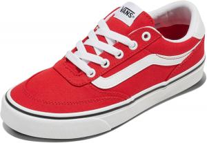 Женские кеды Vans Brooklyn LS, Низкие кроссовки для повседневной носки, прогулок, работы и моды, Canvas Sunset Ruby