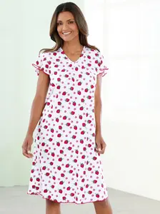 Ночная рубашка "Ночная рубашка", цвет Weiß-Bedruckt