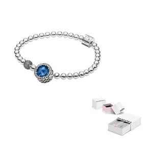 Pandora Набор браслетов из стерлингового серебра 925 пробы женский серебряный