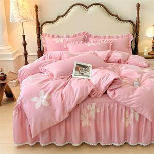 LUOLAI HOME Комплект постельного белья 4 предмета, простыня 150x200 см, пододеяльник 200x200 см