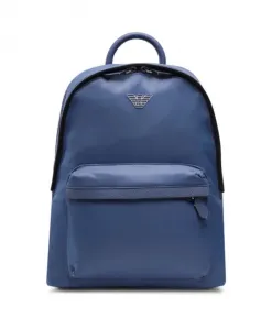 Круглый нейлоновый рюкзак ASV Emporio Armani, синий