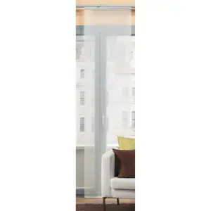 Шторка-панель Crockett на липучке, 1 шт., размер ВхШ: 245x60 см, включая крепежные аксессуары Home Wohnideen, кремовыйово-белый