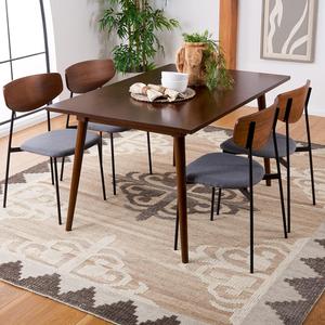 Ковер SAFAVIEH, 244 x 305 см, - коллекция Kenya - большой - коричневый и charcoal, ручная вязка из шерсти, этнический дизайн, идеально для гостиной, спальни, столовой (KNY312A)