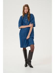 My Essential Wardrobe Джинсовое платье HilmaMW свободного кроя, средне-голубого цвета