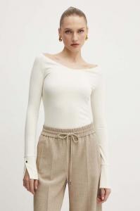 Лонгслив Boss, бежевый