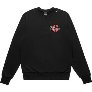Свитшот мужской с круглым вырезом свободного кроя Regular CLOT, черный