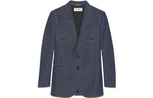 Деловой костюм женский темно-синий Saint Laurent