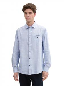 Рубашка Tom Tailor Hemd STRUCTURED SLUBYARN, разноцветный