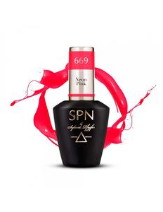 669 Неоновый розовый гибридный лак 8 мл SPN Nails
