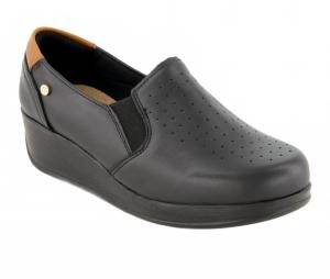 Женские кожаные лоферы на платформе черного цвета Andrea, черный