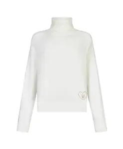 Свитер-Водолазка из шерсти и кашемира Liu Jo, белый