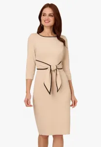 Платье-Рубашка из крепа с завязками Adrianna Papell, Alabaster Black