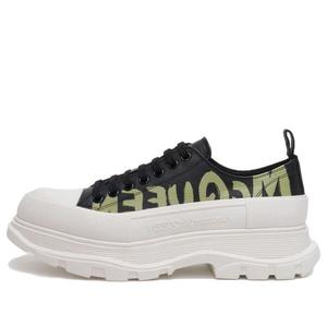 Кроссовки tread slick graffiti sneakers 'black white' Alexander Mcqueen, черный