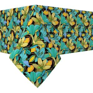 Прямоугольная скатерть, 100 % хлопок, 52x120 дюймов, цветочный 90