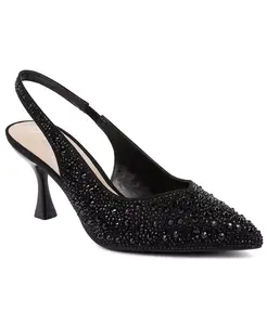 Женские блестящие туфли-лодочки Dazzy на ремешке Sugar, черный