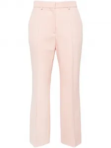 Расклешенные шерстяные брюки Lanvin, розовый