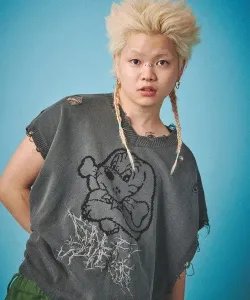 Вязаный жилет GALFY с эффектом «паучьей окраски» (мужской) Select Brands, цвет Black