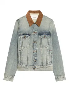 Джинсовая куртка с вельветовым воротником Zadig&Voltaire, синий