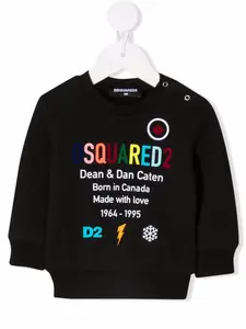 Толстовка с логотипом DSQUARED2 KIDS, черный