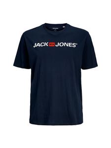 Футболка с логотипом JJECORP, SS, круглый вырез, NOOS PLS, темно-синего цвета Jack and Jones