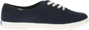 Женские кеды Keds Champion на шнуровке из холста, темно-синий