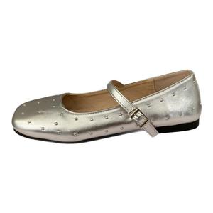 Puppytown Серебряные балетки Мэри Джейн, цвет Silver