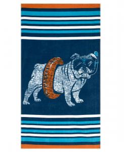 Хлопковое пляжное полотенце Snorkel Time, 70 x 40 дюймов IZOD, синий