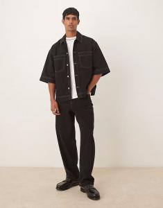 Джинсы прямого кроя черного цвета Asos Design