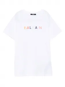 Футболка с логотипом Balmain Kids, белый