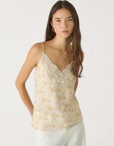 Кружевной топ Stradivarius в золоте