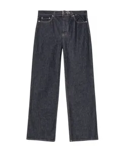 Темно-Синие джинсы с высокой талией, свободного кроя. Ganni, синий