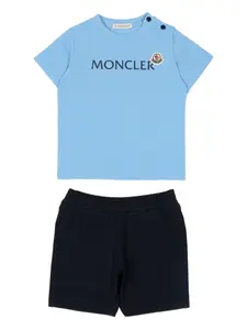 Комплект шортов с логотипом Moncler Enfant, синий