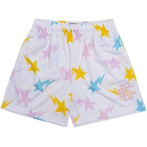 Шорты Eric Emanuel x BAPE EE Basic Short, White/Yellow/Blue/Pink