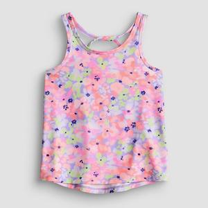 Детская майка с застежкой на спине для девочки Jumping Beans, Motion Floral Pink