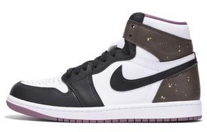 Jordan Баскетбольные кроссовки Air 1 с высоким антискользящим износостойким верхом в винтажном стиле унисекс, черные, белые, коричневые