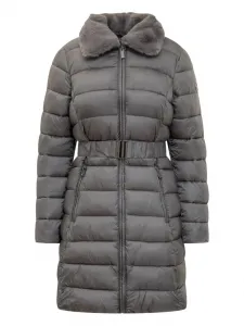 Длинная куртка с отделкой из меха Michael Michael Kors, серый