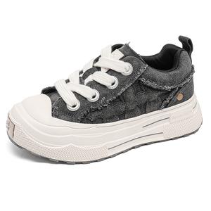 Абразивостойкие дышащие увеличивающие рост низкие повседневные кроссовки Unisex Gray QIQUDUCK, серый