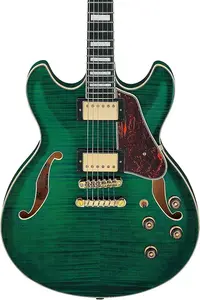 Электрогитара Ibanez AS93FM Artcore Expressionist Semi-Hollow, гриф из черного дерева, прозрачный моховой зеленый