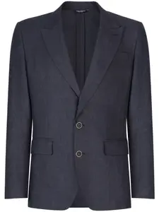 Льняной пиджак DOLCE & GABBANA, синий