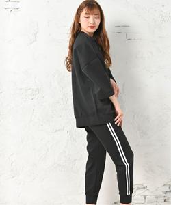 Комплект домашней одежды из полосатых брюк Pourvous, цвет Black