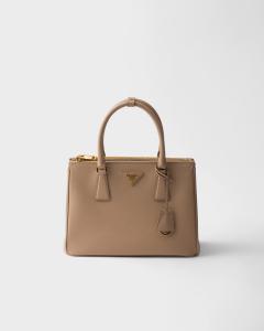 Сумка Prada Galleria среднего размера из сафьяновой кожи, бежевый