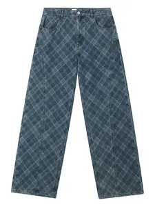 Джинсы в клетку B+Ab, синий