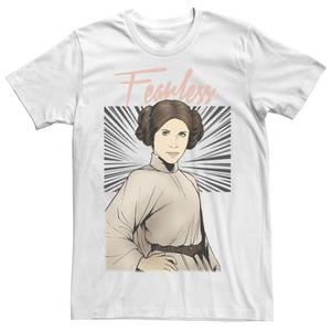 Мужская футболка с изображением комиксов Leia Fearless Attitude Pose Star Wars
