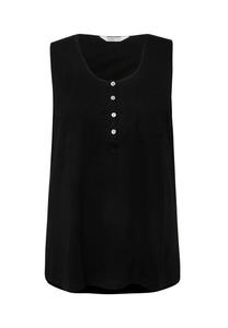 Топ RUNDHALS KNOPFLEISTE SAUM HINTEN LÄNGER Angel of Style, черный