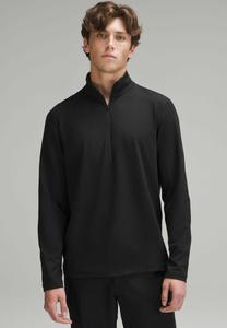 Футболка с длинными рукавами Soft Jersey Half-Zip lululemon, черный