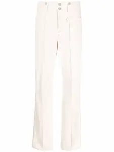 Прямые брюки с завышенной талией ISABEL MARANT, нейтральный