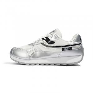 Babaya Скользостойкая амортизация устойчивость к истиранию отскок низкие детские повседневные кроссовки silver white