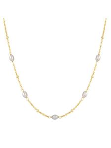 Glanzstücke München Серебряное колье с культивированной пресноводной жемчужиной в оправе из желтого золота